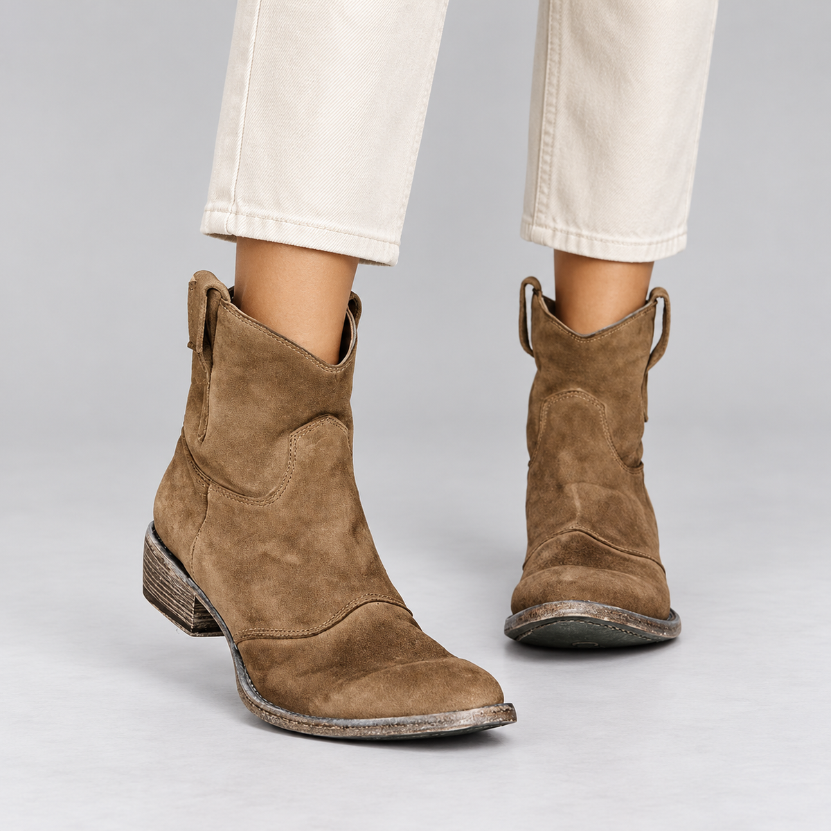 Piper | Western Pull-On Ankle Boots