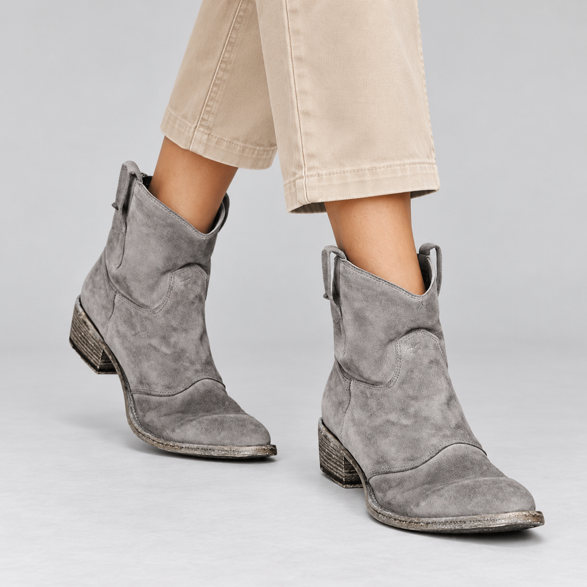 Piper | Western Pull-On Ankle Boots