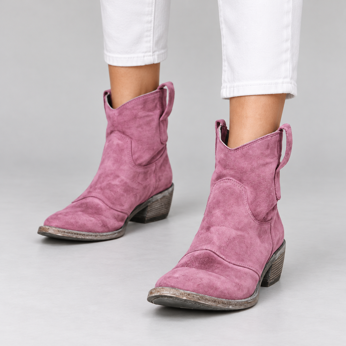 Piper | Western Pull-On Ankle Boots
