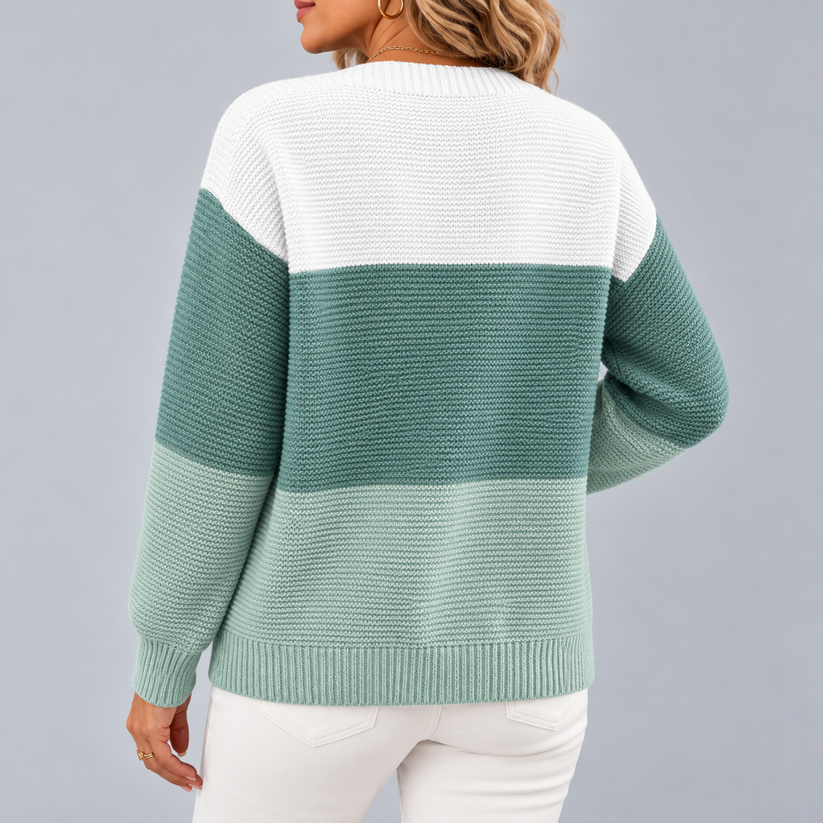 Nancy | Knitted Patchwork Sweater