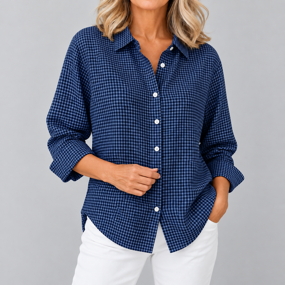 Milly | Checkered Button-Front Shirt