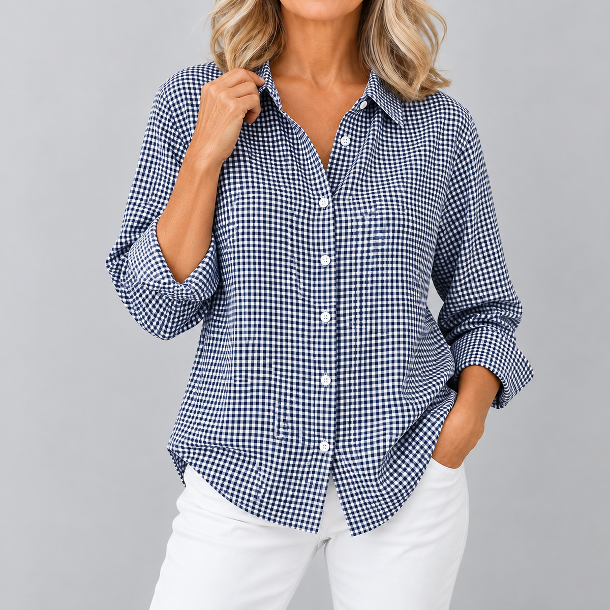 Milly | Checkered Button-Front Shirt