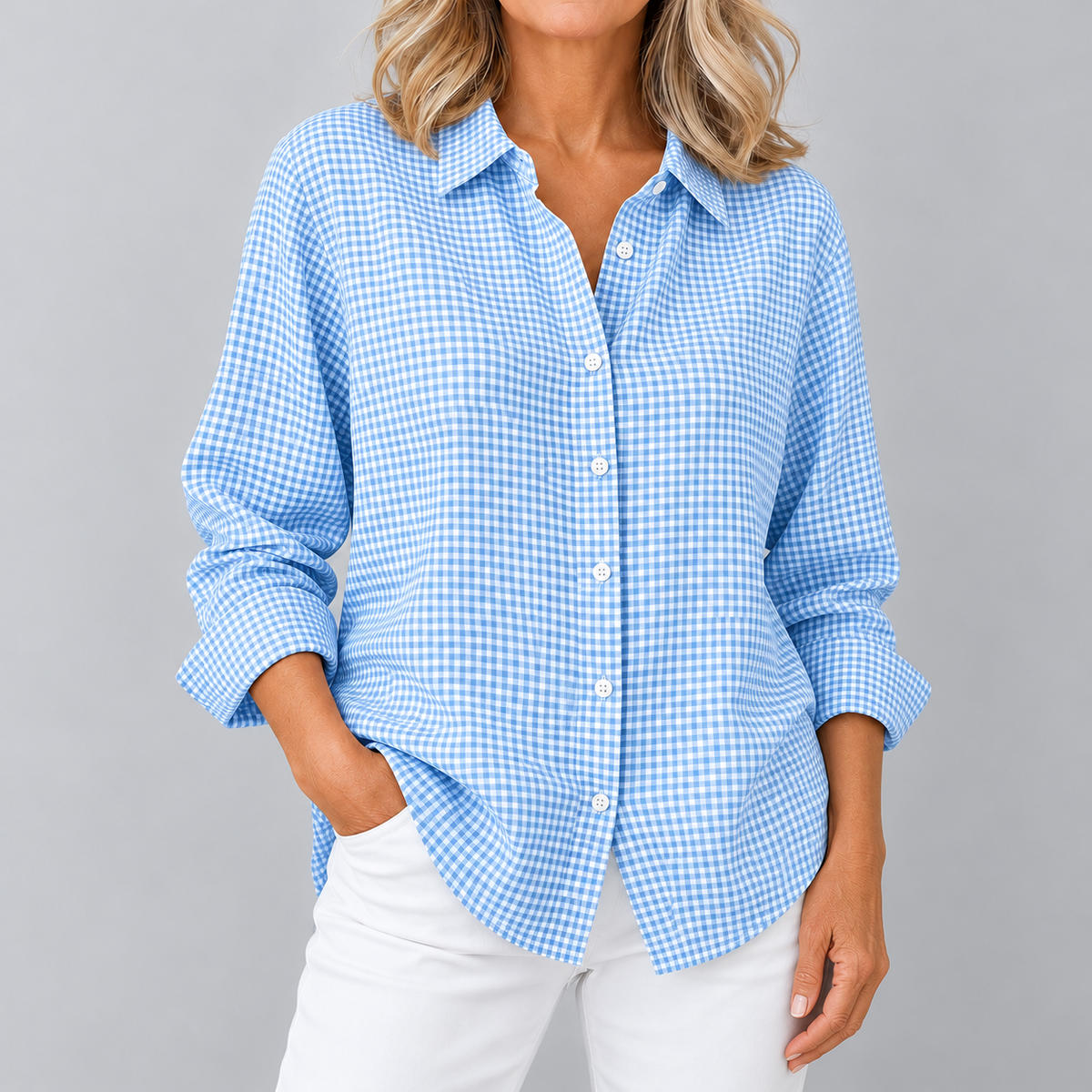Milly | Checkered Button-Front Shirt