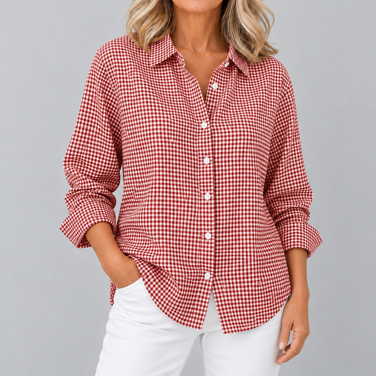 Milly | Checkered Button-Front Shirt