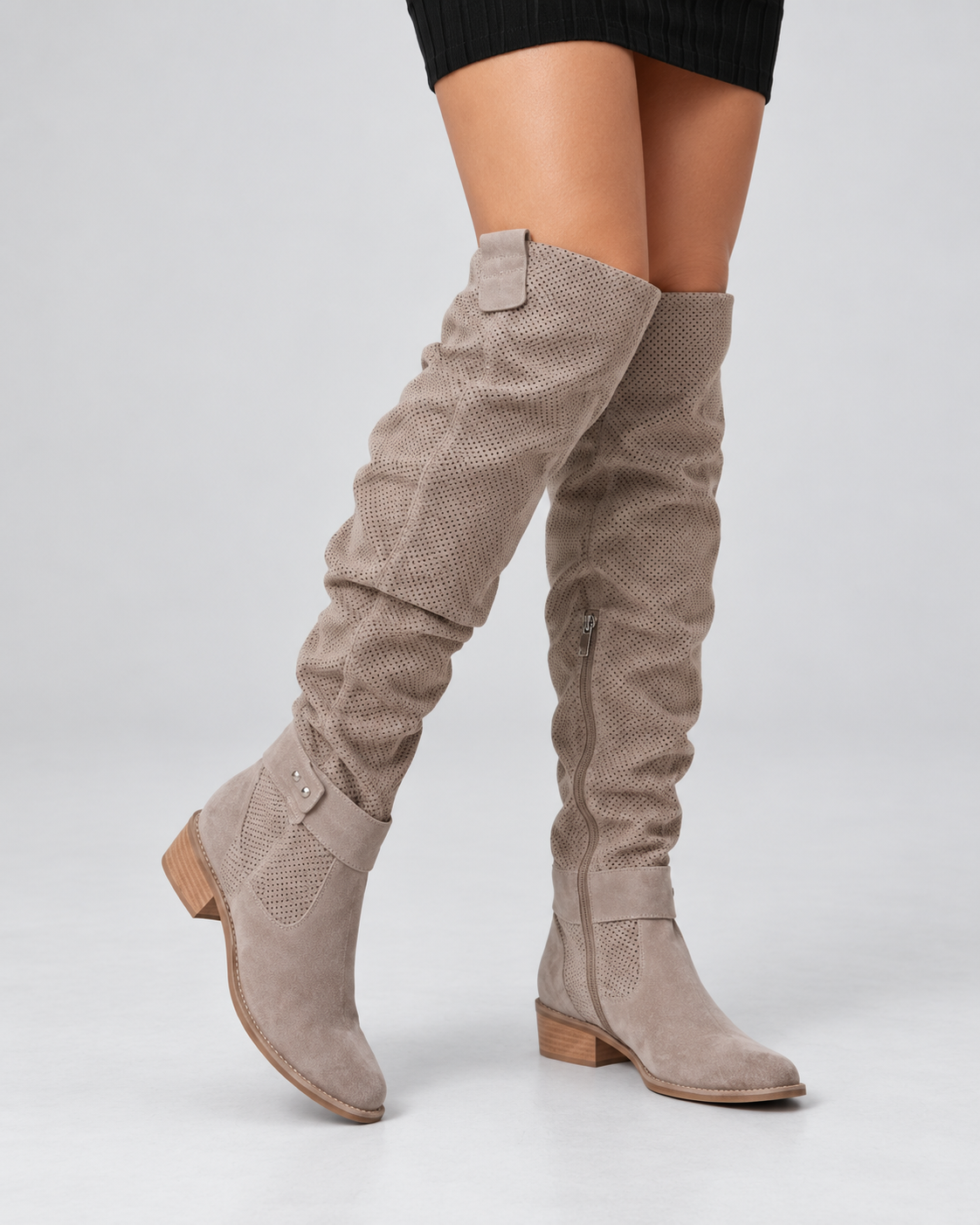 Janika™ | Vintage Suede Knee-High Boots