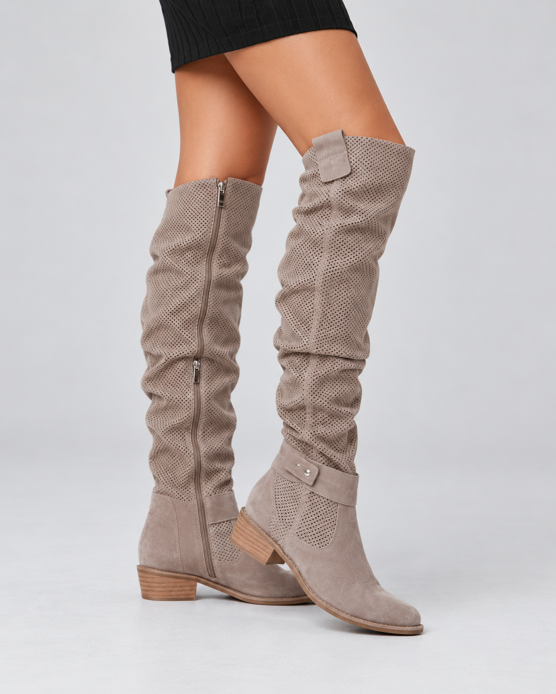 Janika™ | Vintage Suede Knee-High Boots