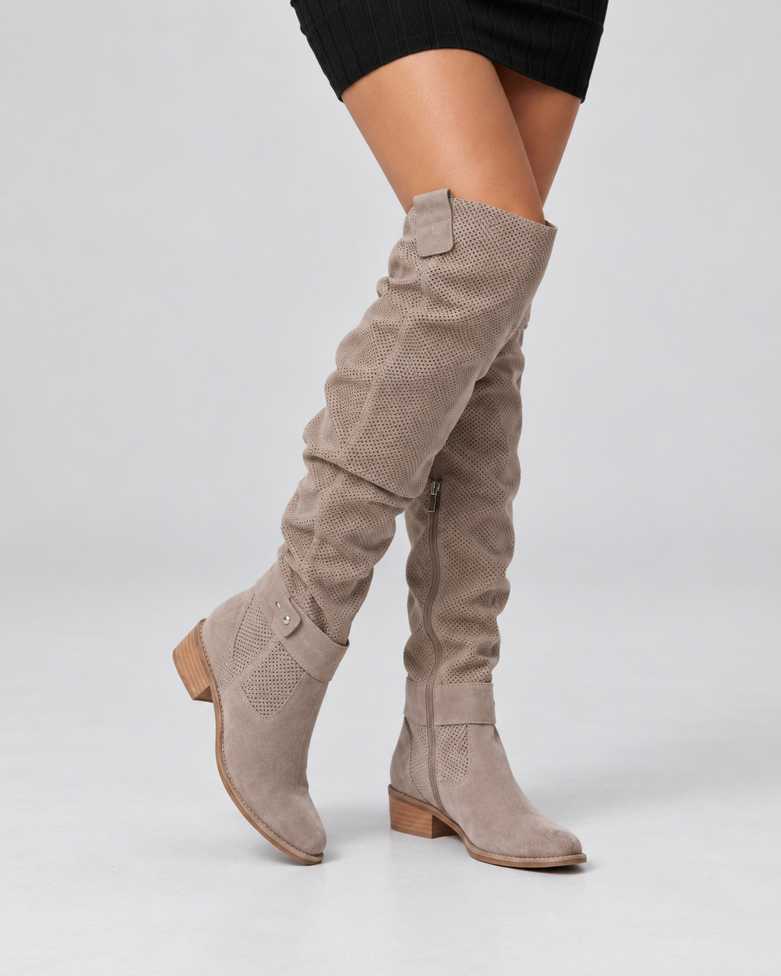 Janika™ | Vintage Suede Knee-High Boots