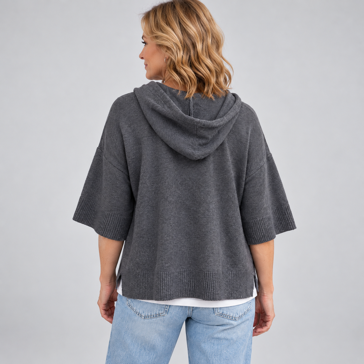 Mariette - Hooded Knit Poncho