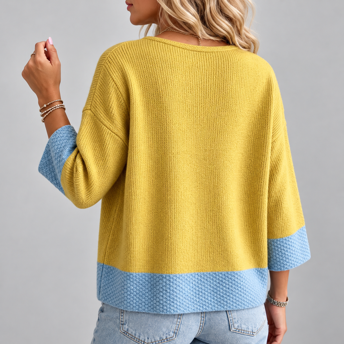 Jennifer™ | Color-block Knit Cardigan