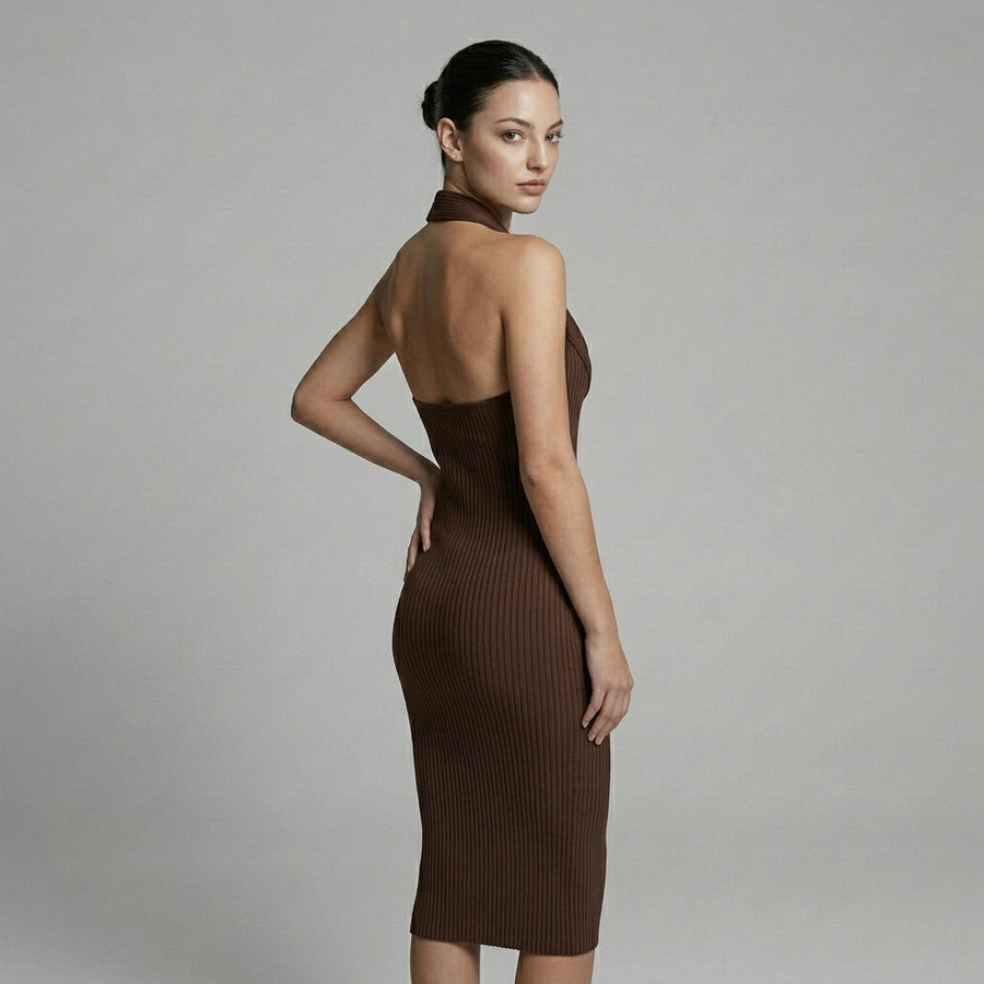 Elena Cowl Neck Midi Dress