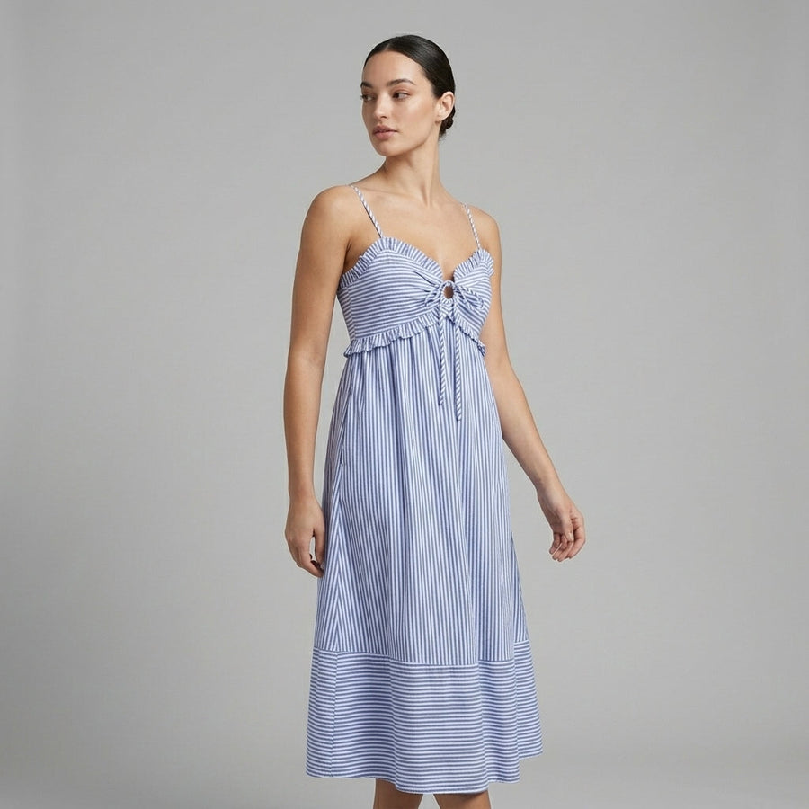 Isabella Tie-Front Midi Dress