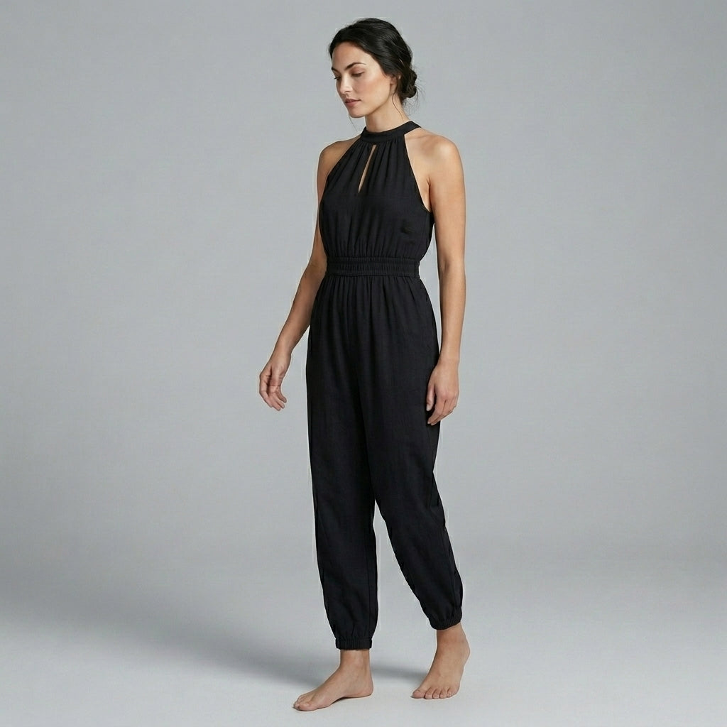 Esme Halter Smocked Jumpsuit