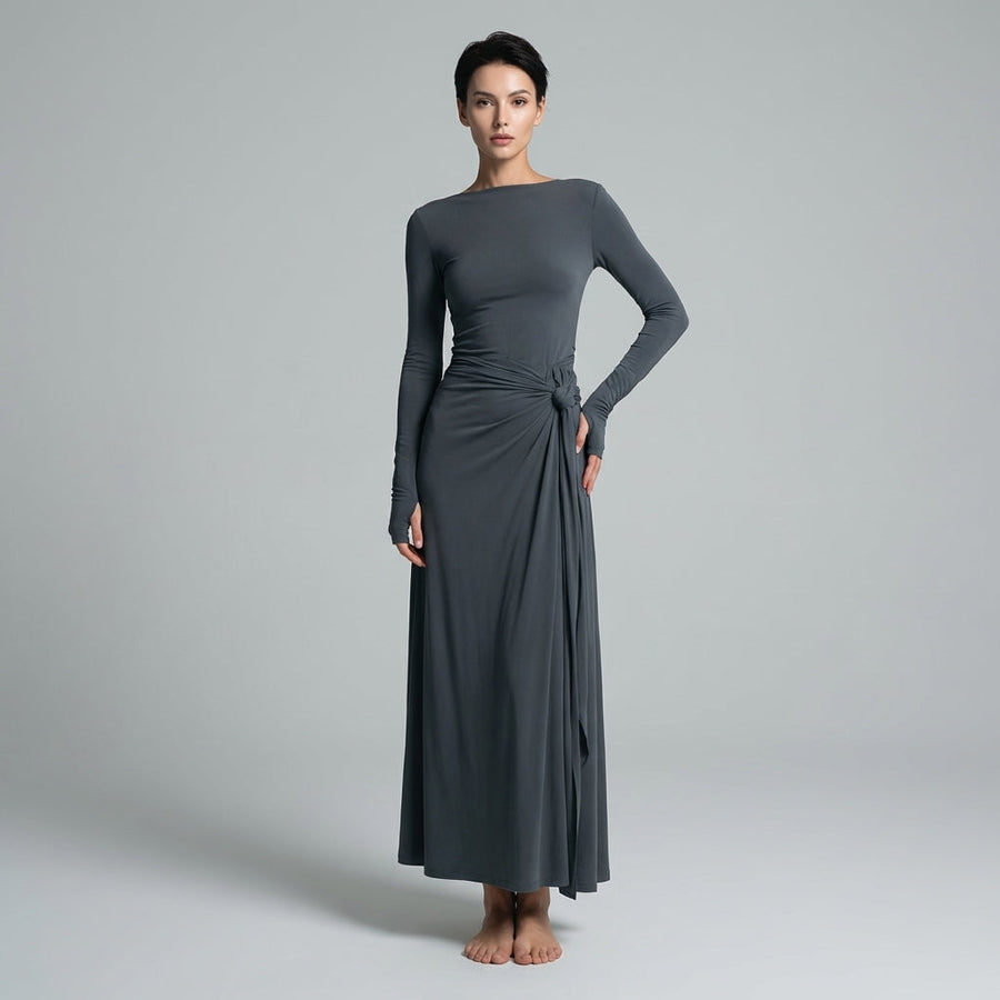 Seraphina Knotted Draped Maxi Dress
