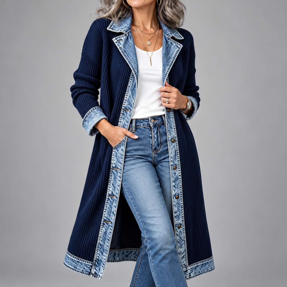 Riley™ | Casual Long-line Knit Cardigan